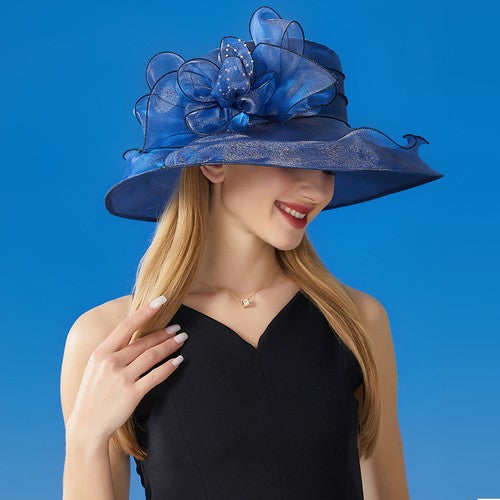 Chapeau bibi Derby à larges bords pour femme - Boniskiss