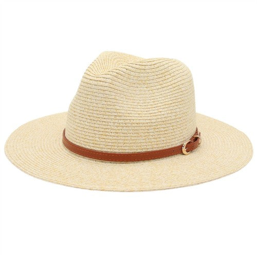 Chapeau de plage Panama en paille, protection solaire UPF 50+ - Boniskiss