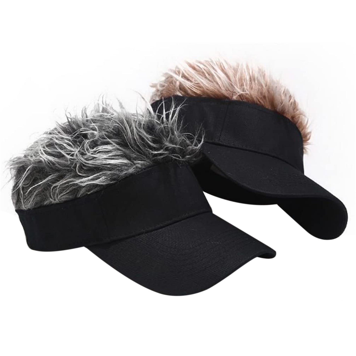 Fake Hairs-Funny Sun Hats Novelty Baseball Wig Cap - Boniskiss