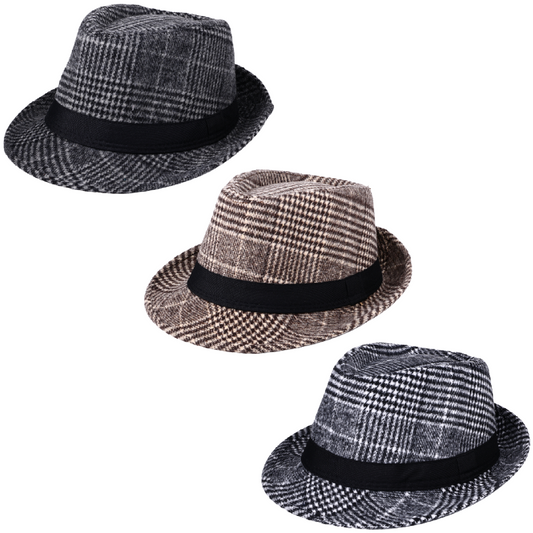 Chapeau trilby fedora classique Manhattan Gangster pour homme - Boniskiss