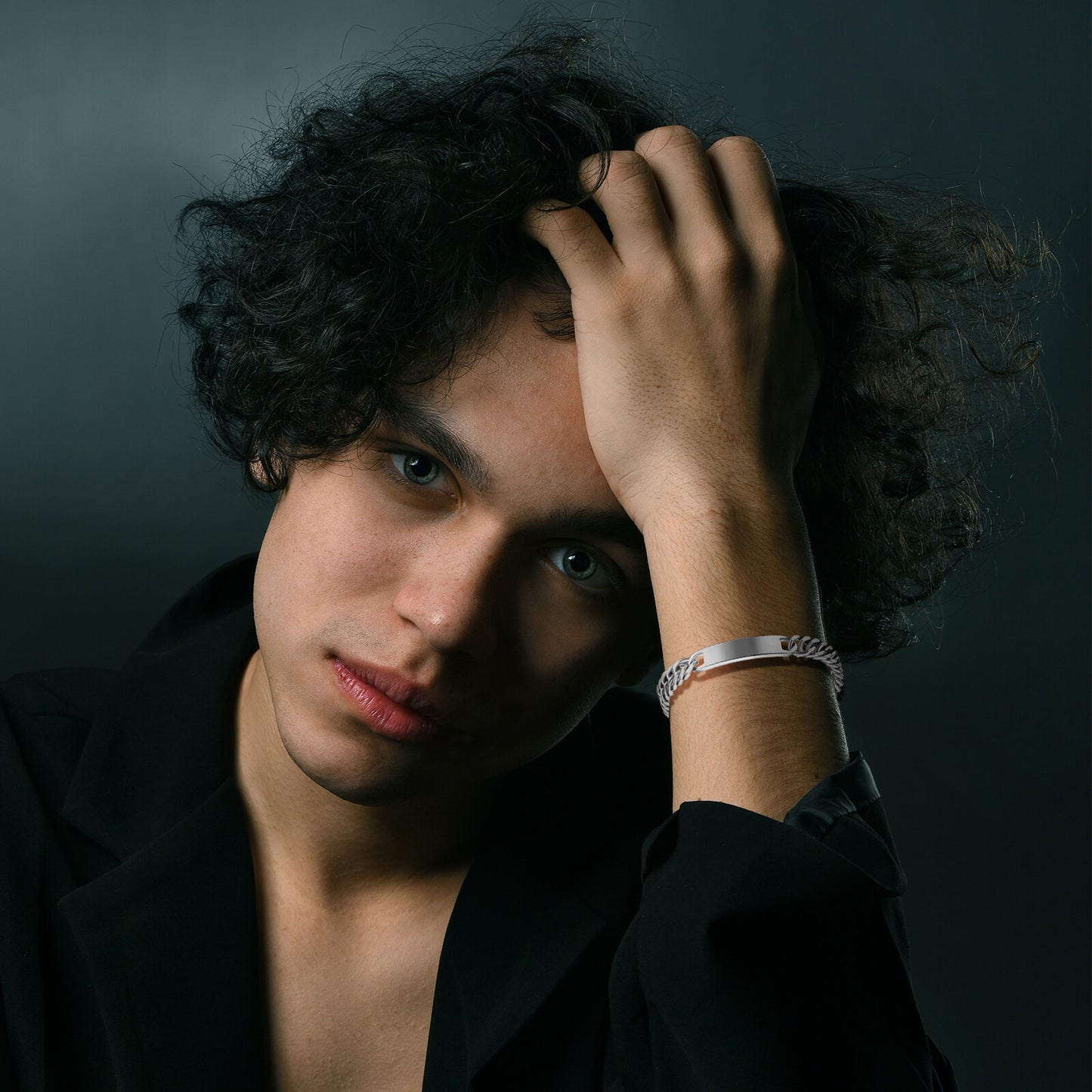 Custom Engraved Hip Hop Cuban Link Chain Stainless Steel Bracelet - Boniskiss