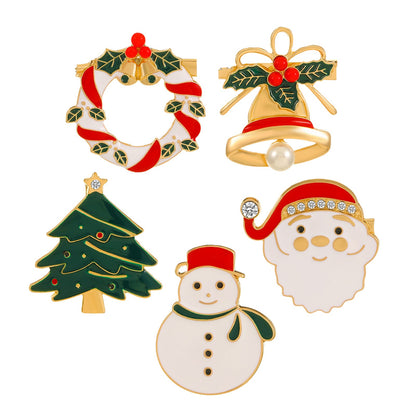 Boniskiss 5PCS Christmas Enamel Pin Set