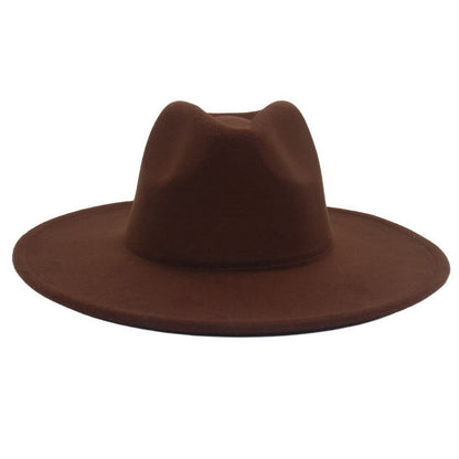 Western Style Fedora Felt Cowboy Hat - Boniskiss