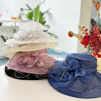 Chapeau bibi Derby à larges bords pour femme - Boniskiss