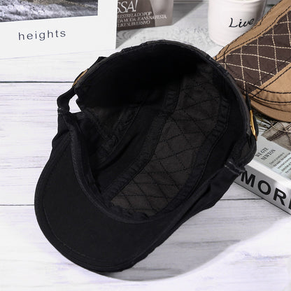 Casual British Style Hat Adjustable Beret Taxi Driving Cap - Boniskiss