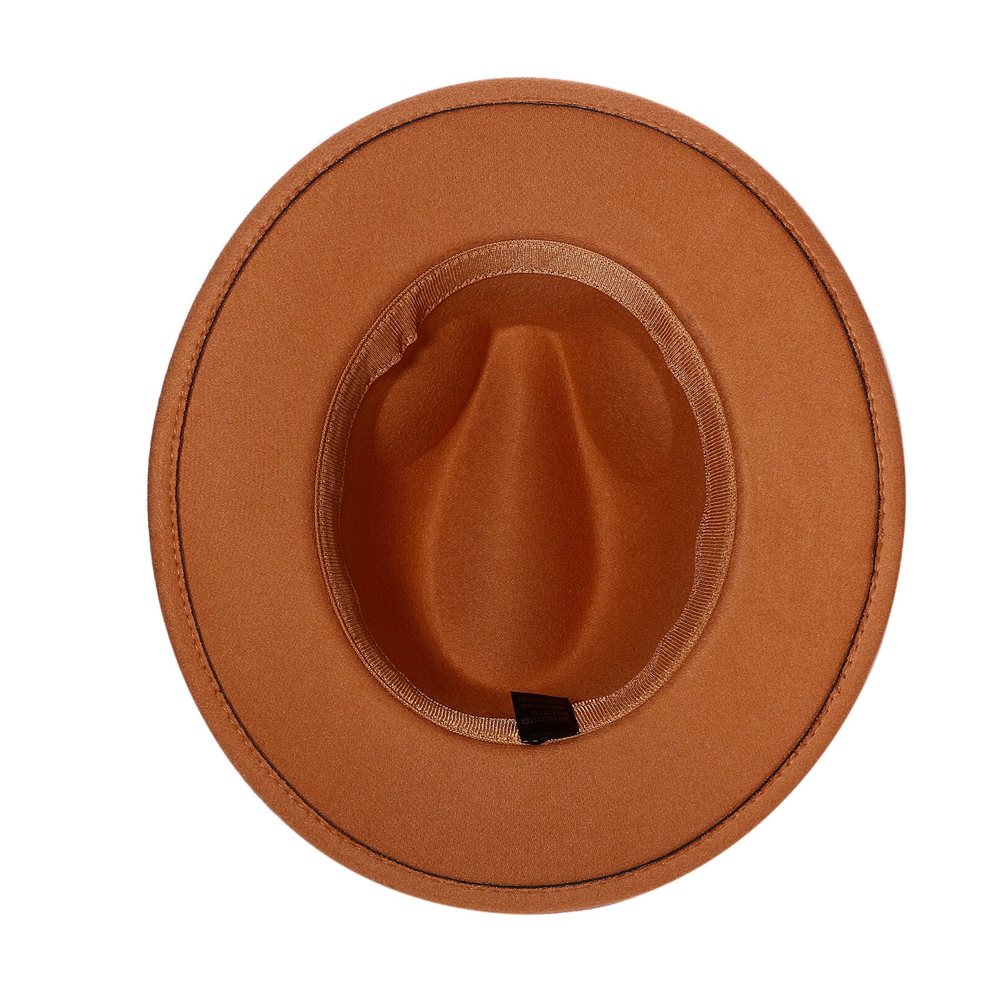 Chapeau Fedora Trilby Panama classique à larges bords avec ceinture - Boniskiss Taille ML
