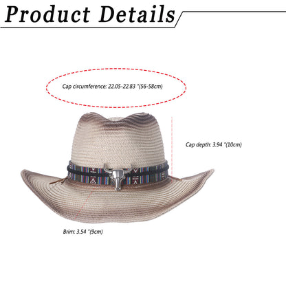 Chapeau Fedora classique de style western, en feutre, avec ceinture, idéal pour les activités de plein air et les cowboys - Boniskiss