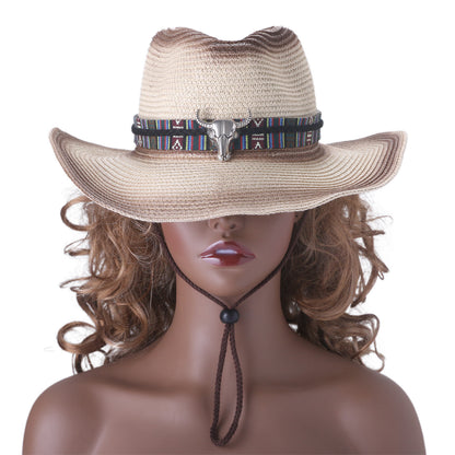 Chapeau Fedora classique de style western, en feutre, avec ceinture, idéal pour les activités de plein air et les cowboys - Boniskiss