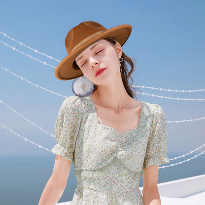 Classic Wool Felt Fedora Hat - Boniskiss