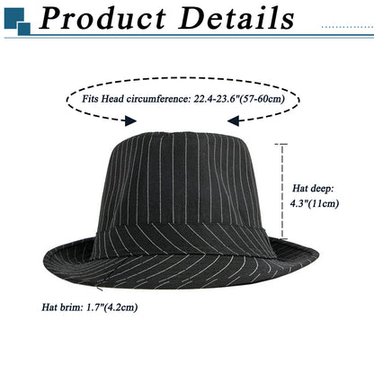 Manhattan Mafia Stripe Derby Hat - Boniskiss