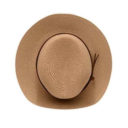Chapeau de plage Panama en paille, protection solaire UPF 50+ - Boniskiss