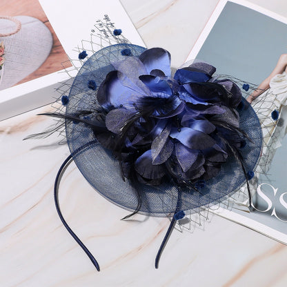 Boniskiss Vintage Tea Party Bridal Fascinator Veil Feather Headpiece Hat