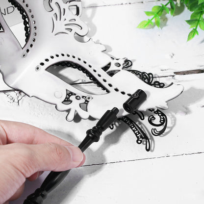 Boniskiss Women's Gorgeous Mask With Holding Stick - Venetian Masquerade Mask Mardi Gras Costumes