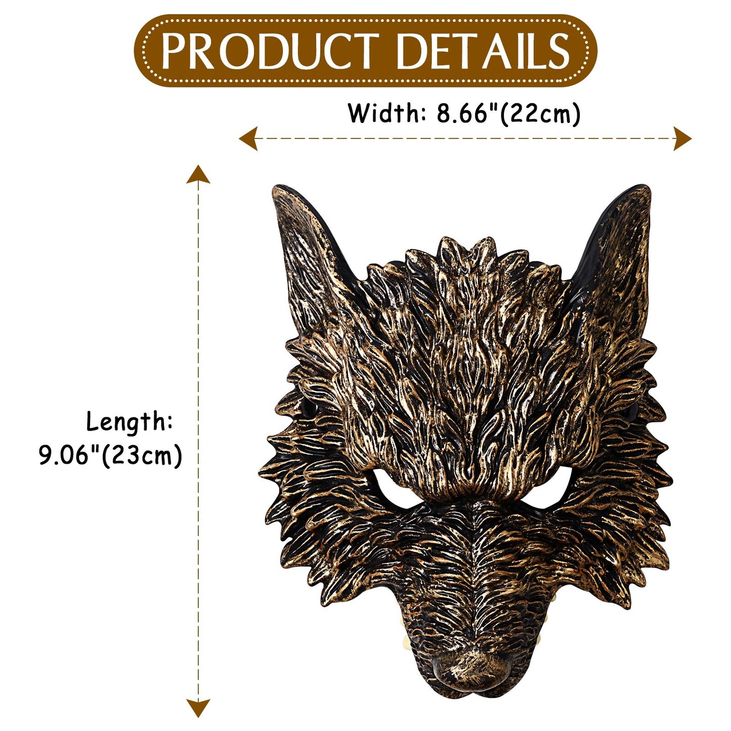 Boniskiss Unisex Punk Werewolf Mask - for Masquerade Halloween Venetian Carnival