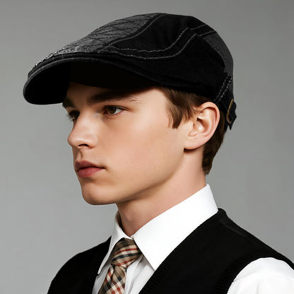 Casual British Style Hat Adjustable Beret Taxi Driving Cap - Boniskiss