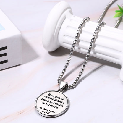 Boniskiss Christian Shield Medal Necklace - Saint Michael Angel Religious Amulet Pendant Necklace for Men