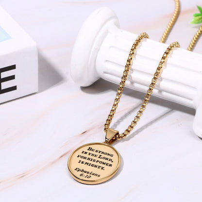 Boniskiss Christian Shield Medal Necklace - Saint Michael Angel Religious Amulet Pendant Necklace for Men