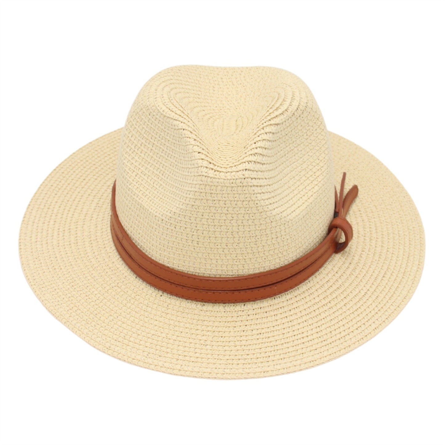 Chapeau de plage Panama en paille, protection solaire UPF 50+ - Boniskiss