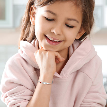 Customized Kids Name Engraved ID Custom Stainless Steel Bracelet - Boniskiss