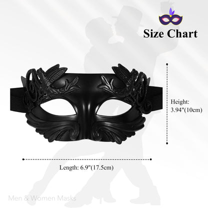Boniskiss Mens Paisley pattern Masquerade Mask - Classical Mask For Halloween Carnival Graduation Ball