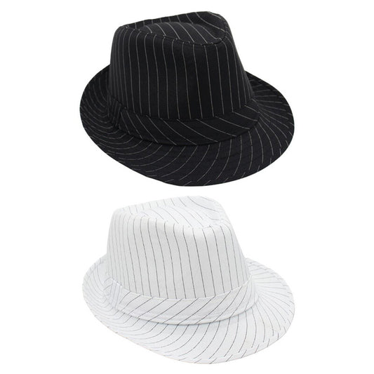 Manhattan Mafia Stripe Derby Hat - Boniskiss