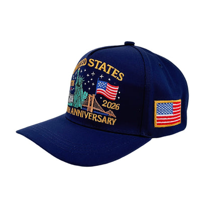250th Anniversary of America Baseball Cap Statue of Liberty American Flag Hat | Size L-XL - Boniskiss