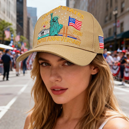 250th Anniversary of America Baseball Cap Statue of Liberty American Flag Hat | Size L-XL - Boniskiss