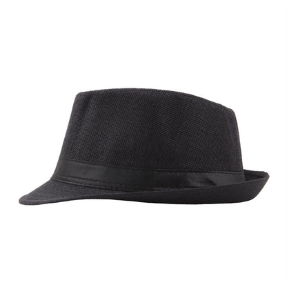 Short Brim Fedora Linen Panama Sun Hat - Boniskiss