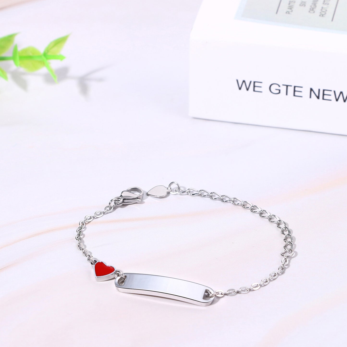 Customized Kids Name Engraved ID Custom Stainless Steel Bracelet - Boniskiss