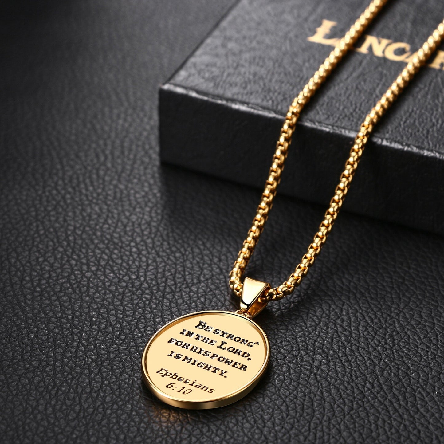 Boniskiss Christian Shield Medal Necklace - Saint Michael Angel Religious Amulet Pendant Necklace for Men