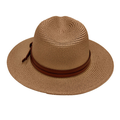 Chapeau de plage Panama en paille, protection solaire UPF 50+ - Boniskiss