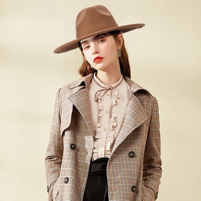 Western Style Fedora Felt Cowboy Hat - Boniskiss