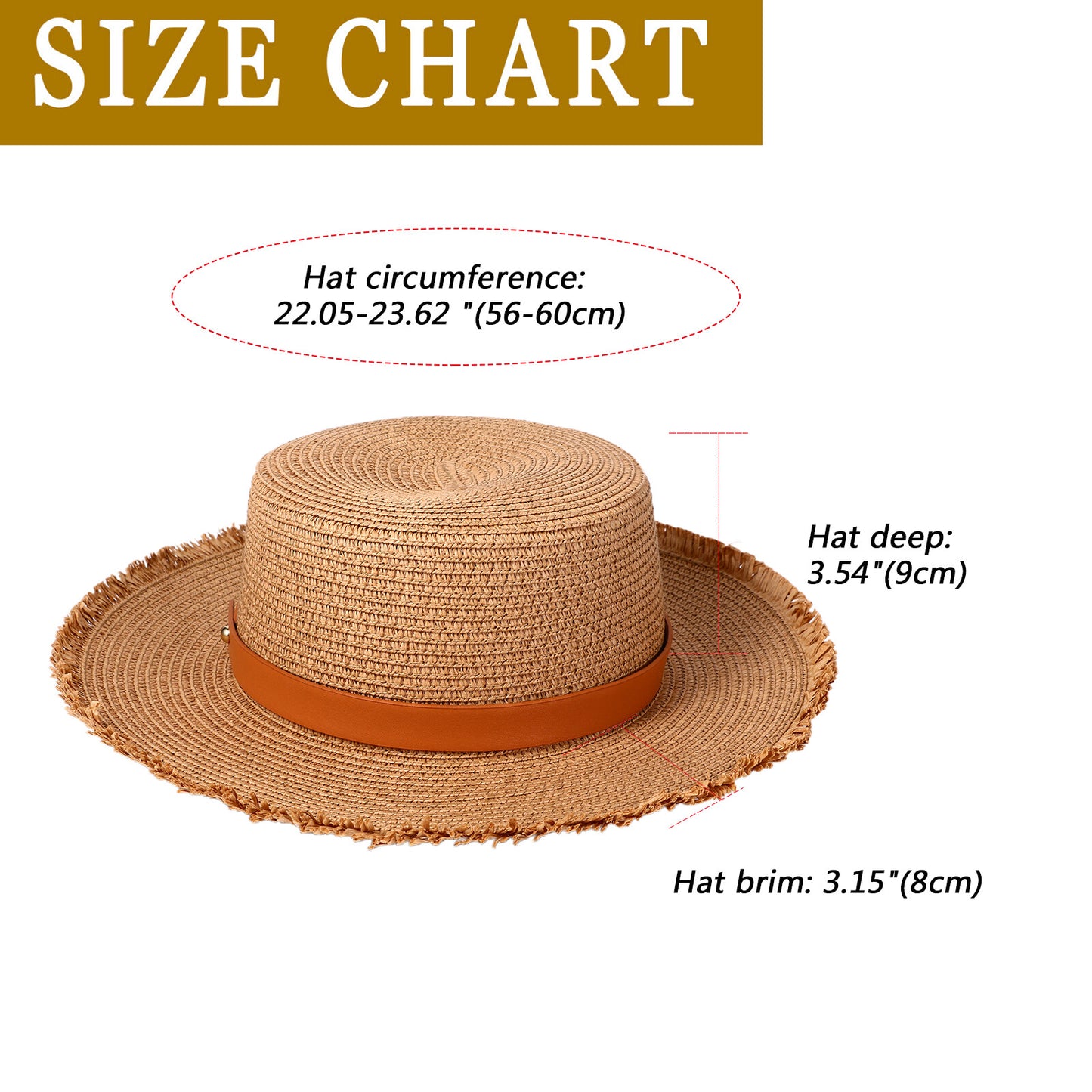 Sombrero de paja con cinturón retro para mujer de Boniskiss - Sombrero Panamá Fedora para el sol en la playa de verano con visera de rafia