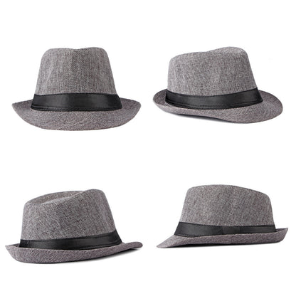 Short Brim Fedora Linen Panama Sun Hat - Boniskiss