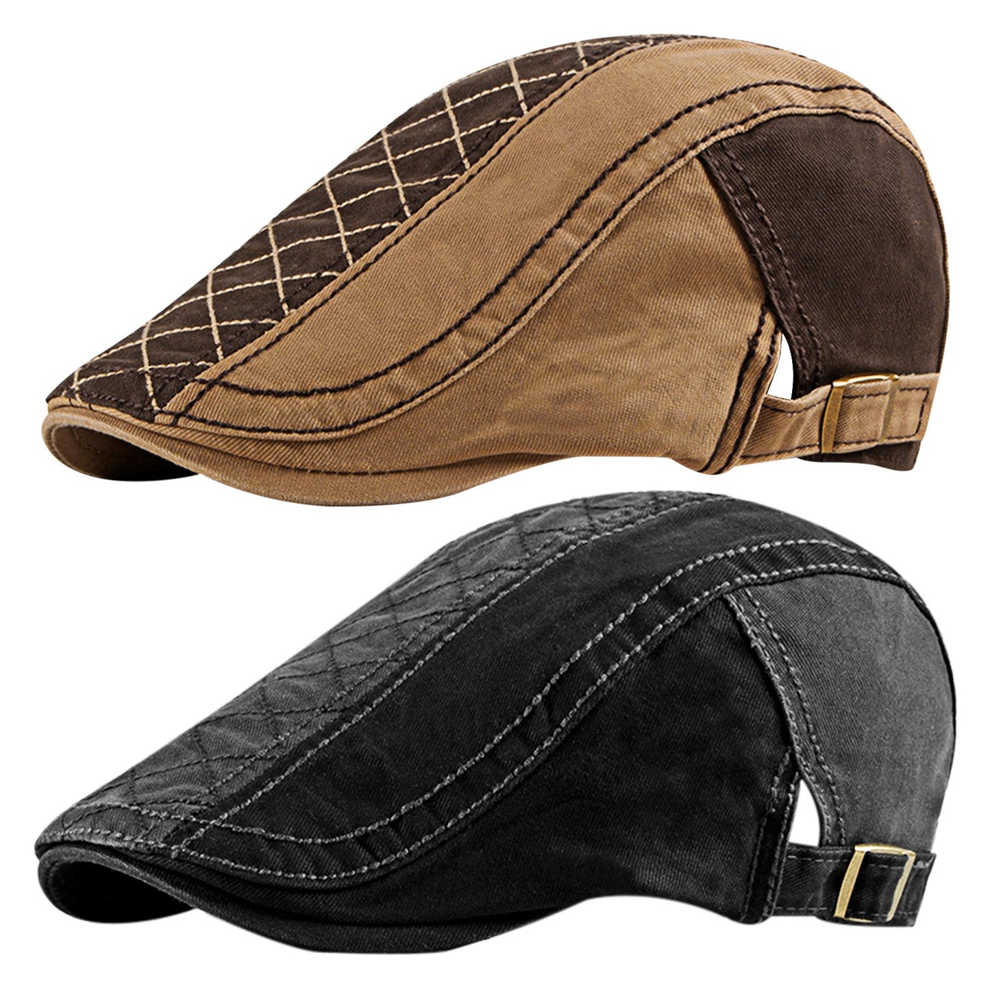 Casual British Style Hat Adjustable Beret Taxi Driving Cap - Boniskiss