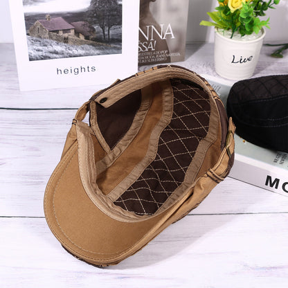 Casual British Style Hat Adjustable Beret Taxi Driving Cap - Boniskiss