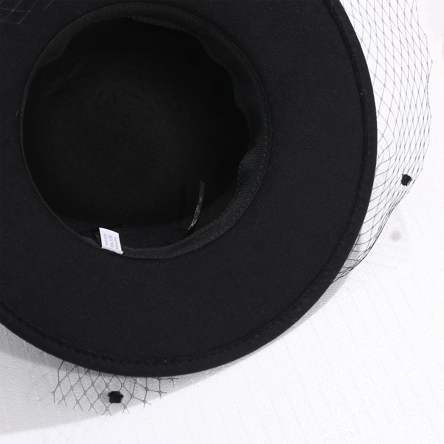 Cloche Veiled Church Felt Hat with Flower Decoration - Boniskiss