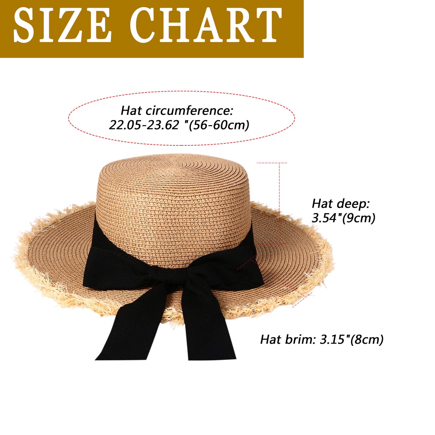 Panama Straw Hat with Bow Knot Ribbon - Boniskiss