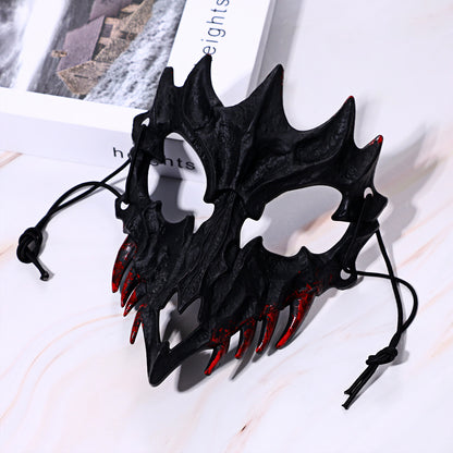 Boniskiss Dark Dragon & Yaksha Mask - Ghost Devil Mask for Halloween Carnival Venetian Masquerade