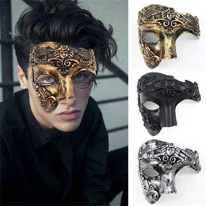 Boniskiss Men's Phantom Of The Opera Mask - Half Face Venetian Costume Masks for  Masquerade
