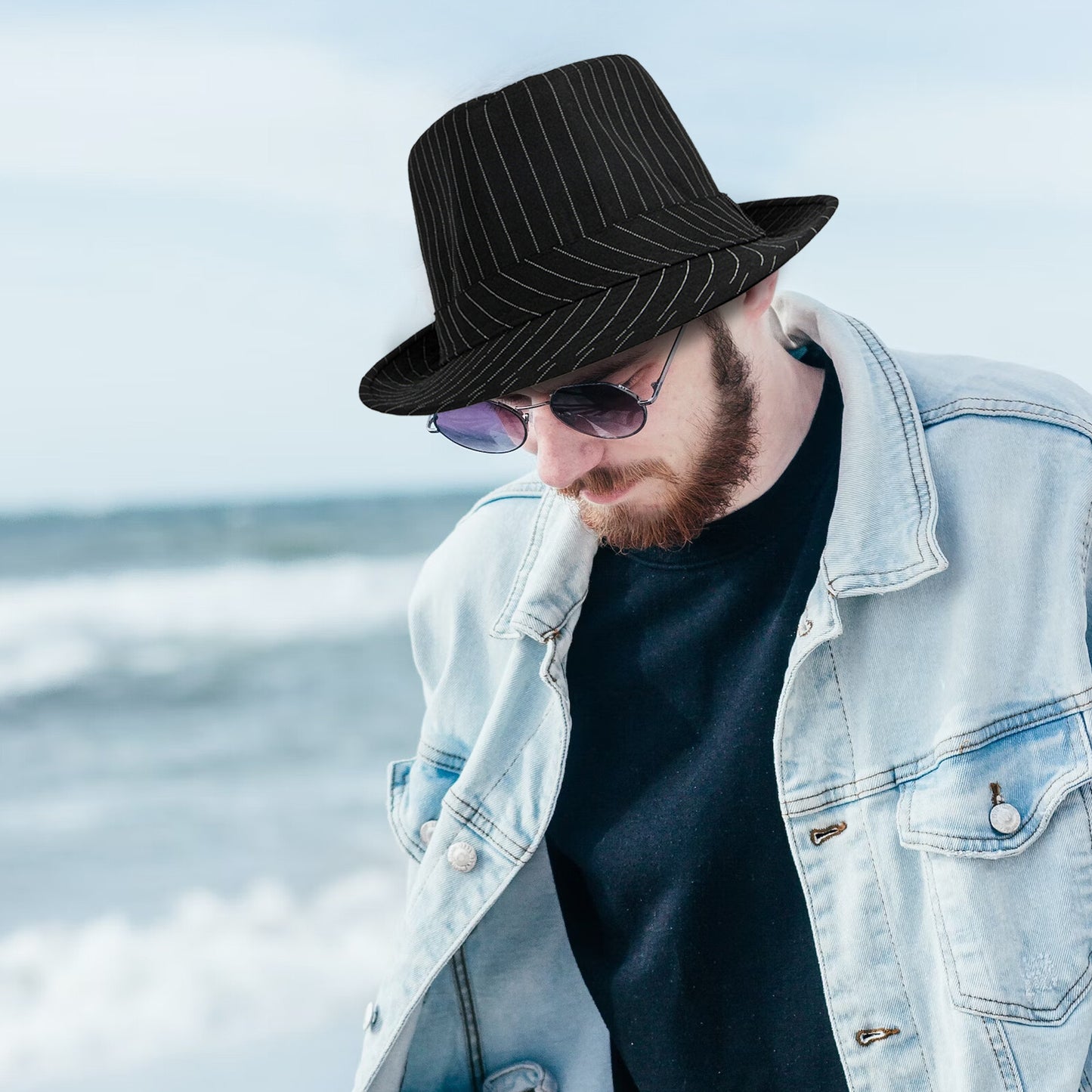 Manhattan Mafia Stripe Derby Hat - Boniskiss