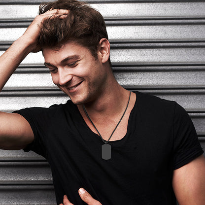 Personalized Photo Text Picture Custom Engraved Dog Tag Pendant Necklace - Boniskiss