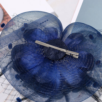 Boniskiss Vintage Tea Party Bridal Fascinator Veil Feather Headpiece Hat