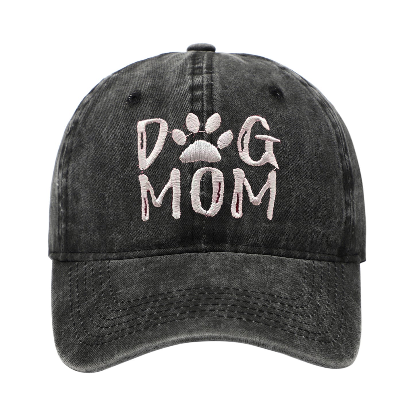 Casquette de baseball en denim délavé brodé, mélange de coton et coton, pour les amoureux des chiens - Boniskiss