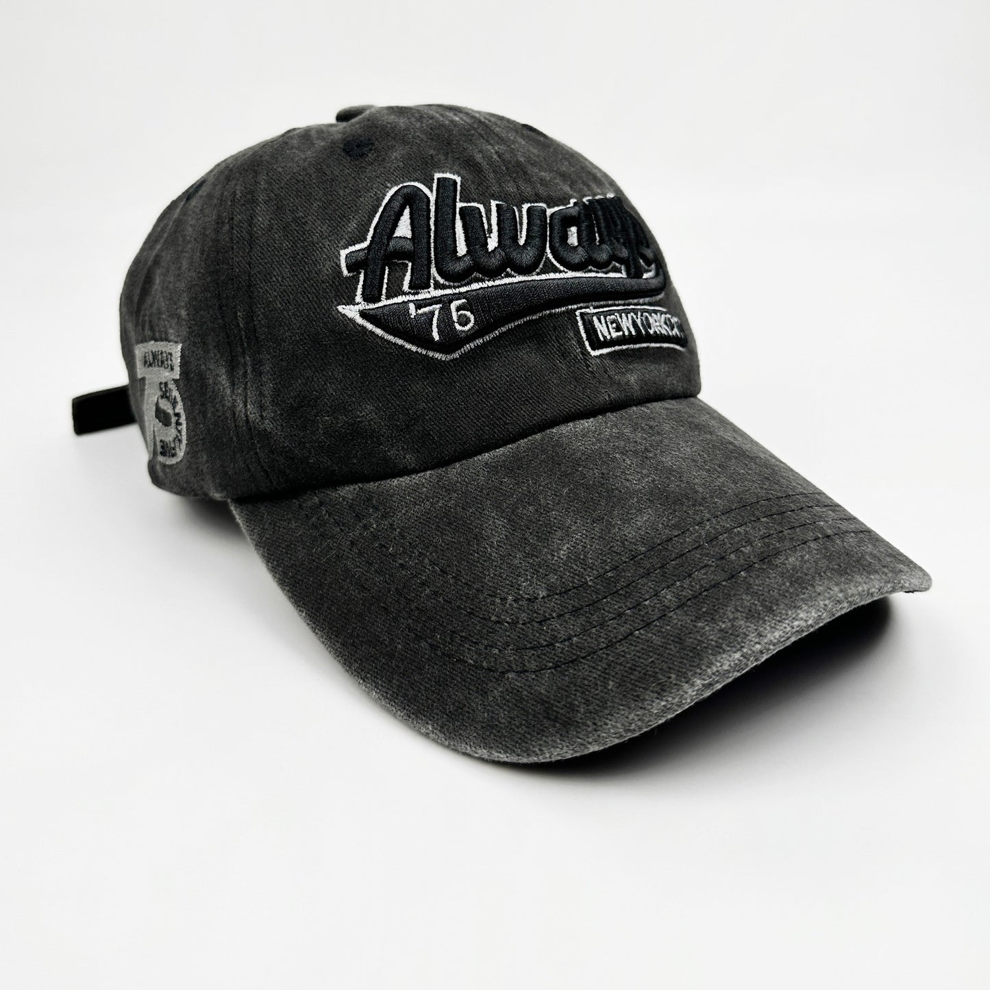 Casquette de baseball en denim brodée de l'alphabet - Boniskiss