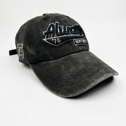 Casquette de baseball en denim brodée de l'alphabet - Boniskiss