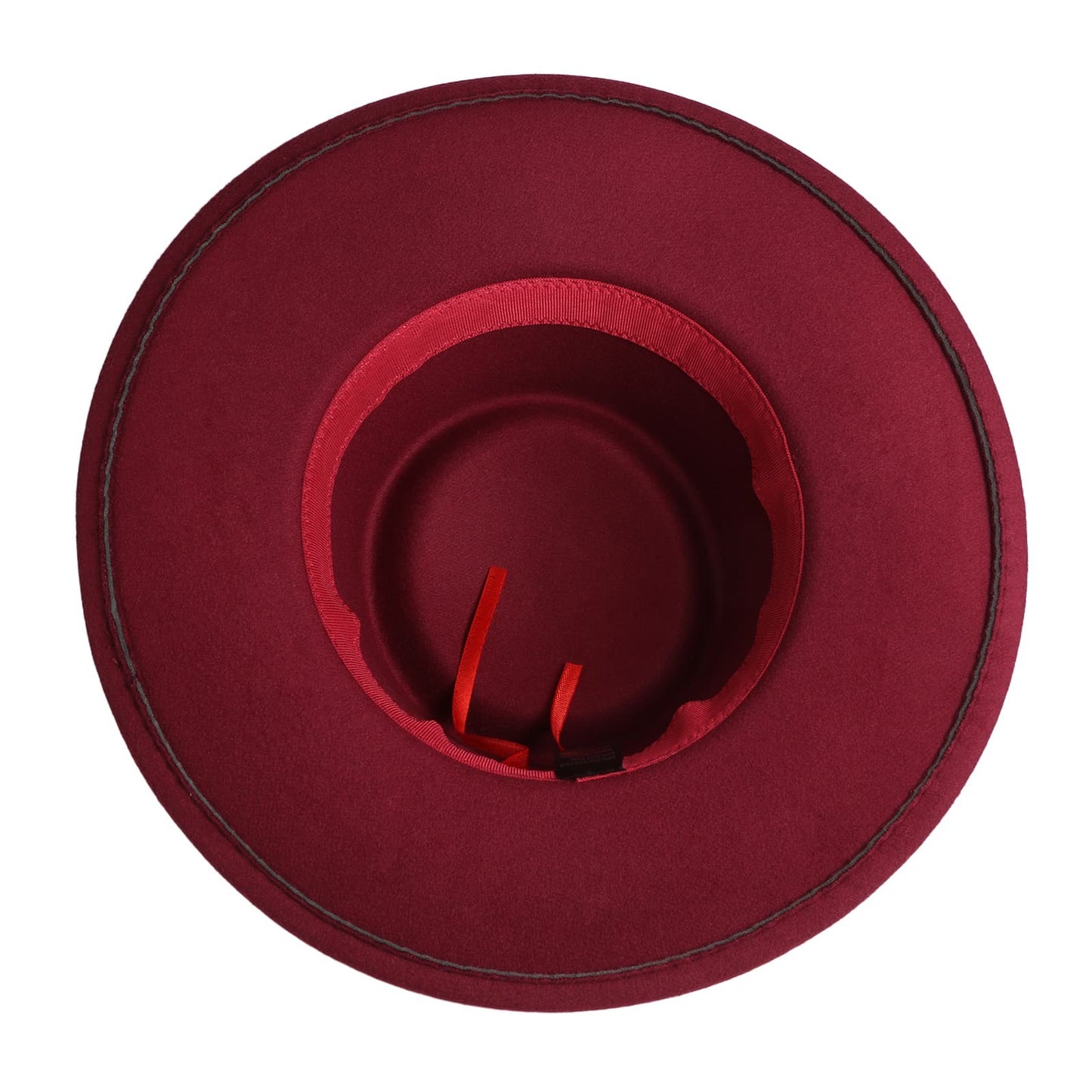 Chapeau Fedora classique en cachemire à large bord et nœud papillon - Boniskiss