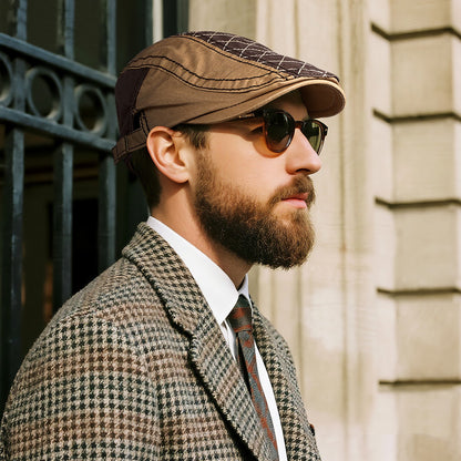 Casual British Style Hat Adjustable Beret Taxi Driving Cap - Boniskiss