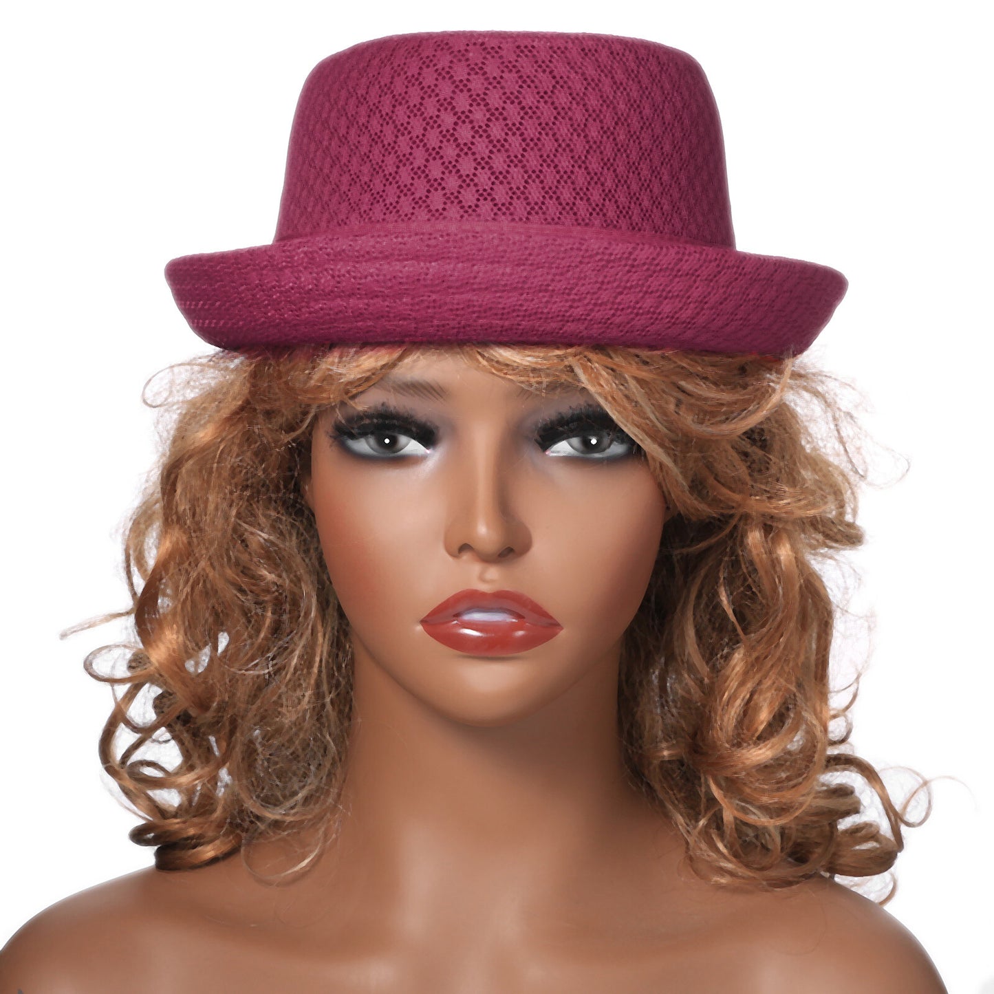Soft Mesh Pork Pie Fedora Hat - Boniskiss