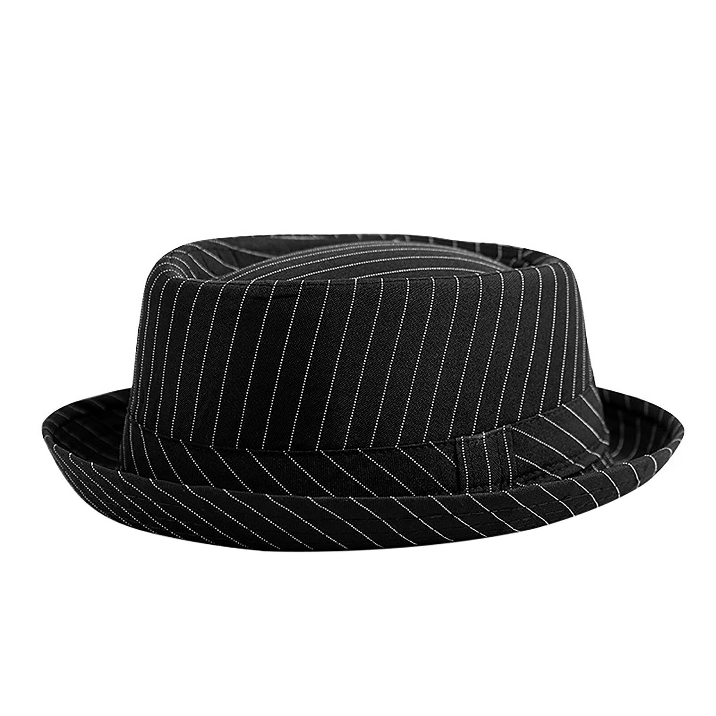 Classic Stripe Pork Pie Fedora Hat - Boniskiss